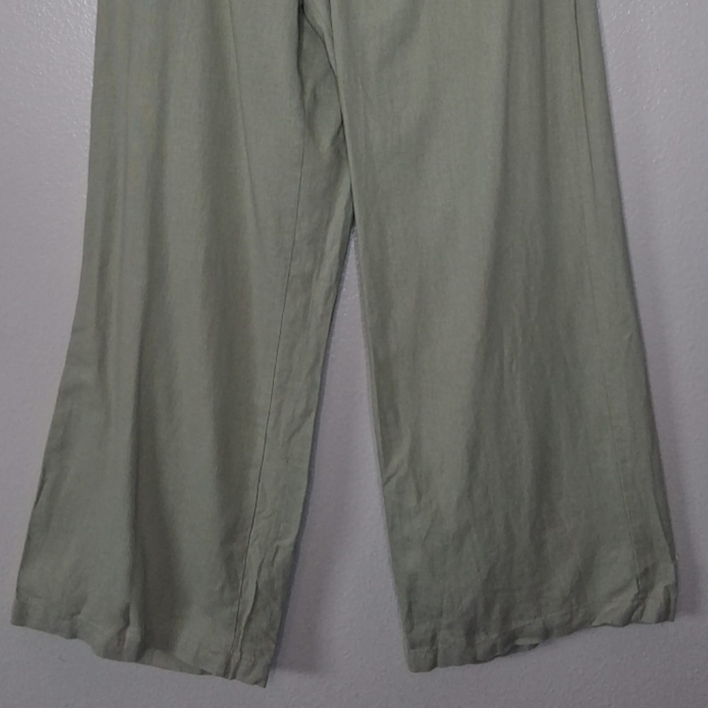 NWT It's Fashion Linen Blend Belted Pants Wide Leg Career Casual Summer Resort - Picture 12 of 15